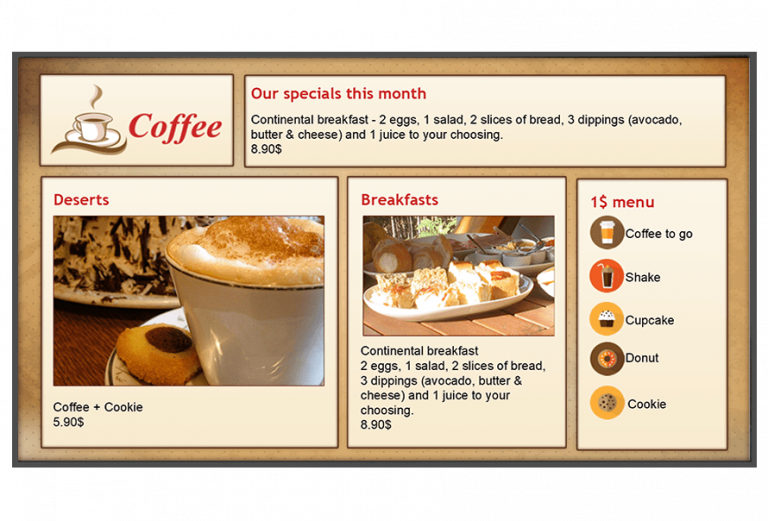 Digital Menu Board Templates