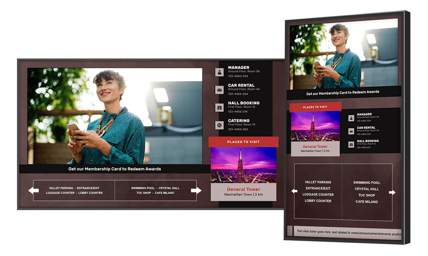 Tv members. Hotel-Digital-Signage. Membership Card.