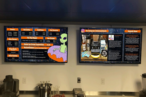 flat screen menu boards
