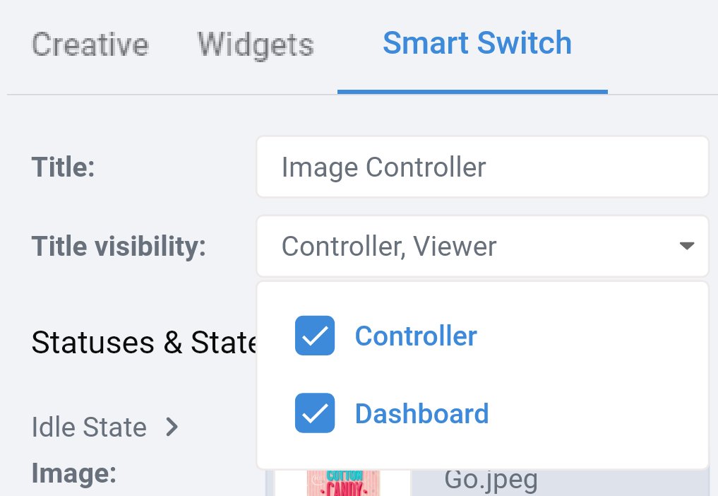 Smart switch widget title